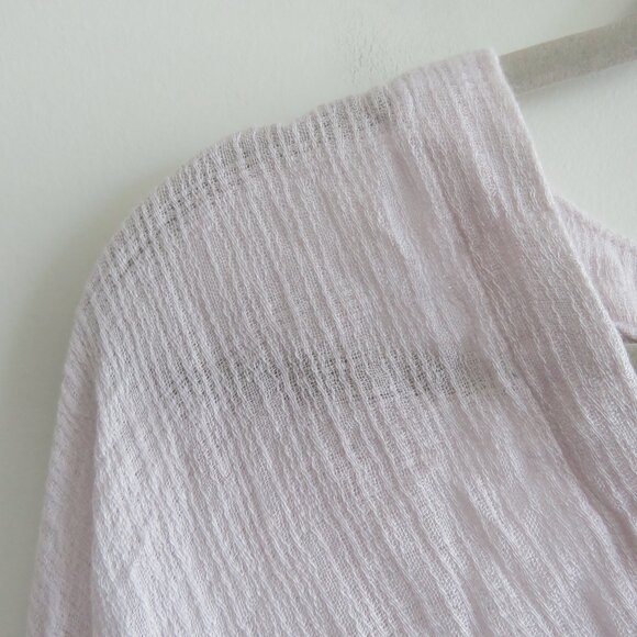 FREE PEOPLE Morning Dolman Tie Sleeve Gauzy Top in White Casual Boho Coastal M - Picture 5 of 14